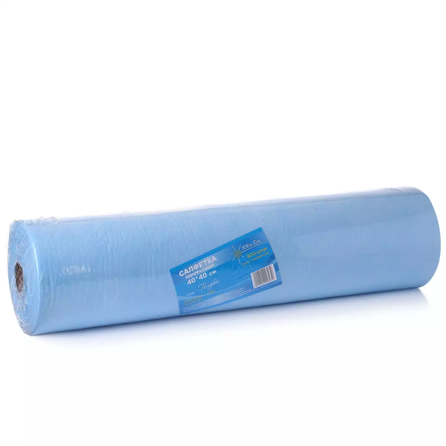 Рулон гигиенический, размер салфетки 40х40см, материал СМС 20г/м2, перфорацией №200, голубой