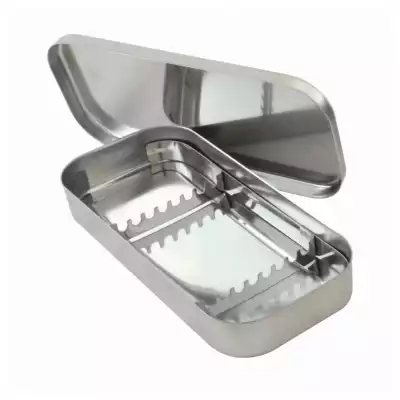 Лоток стоматологический ЛМСУ - МЕДИКОН, с крышкой и укладкой для инструмента, размер 195х90х25мм на 8 инструментов