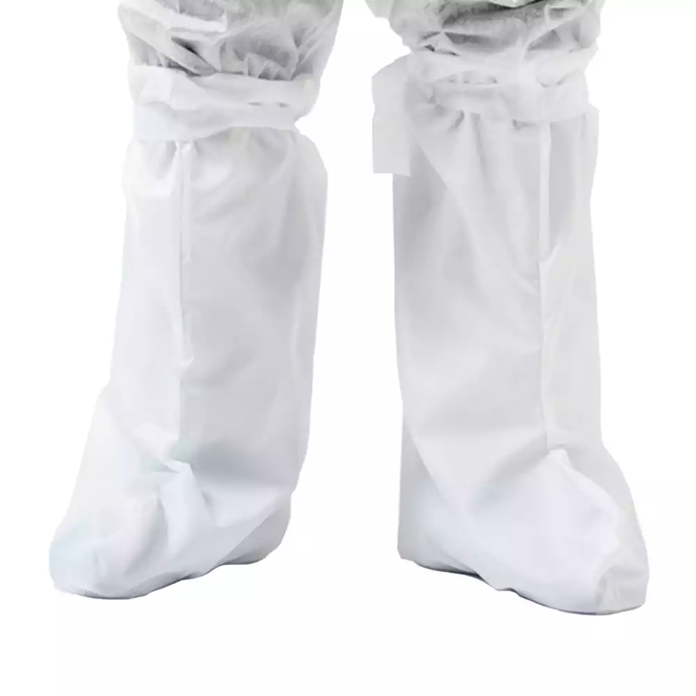 Бахилы высокие, из мембранной ткани, высота 50см, на завязках,  многоразовые