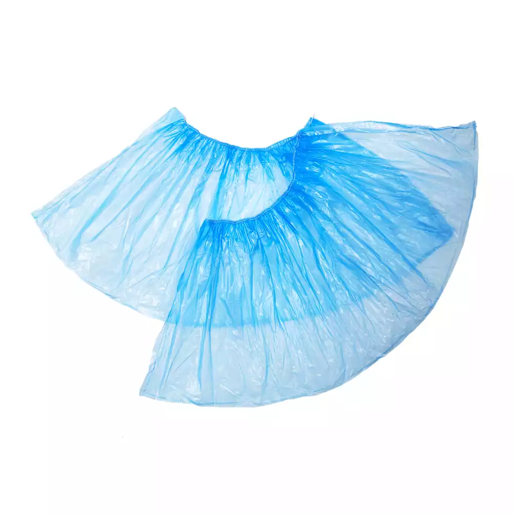 Бахилы "Стандарт" ПНД 25мкм, полиэтиленовые, гладкие, вес 2,5 гр/пара, размер 400*150мм, синие