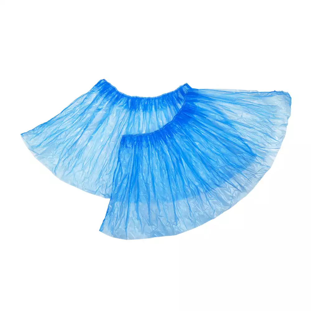 Бахилы UNITE "Люкс", полиэтиленовые, гладкие, вес 4,0 гр/пара, размер 400*150мм, цвет - синий