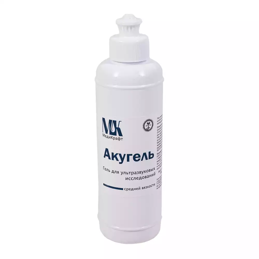 Гель Акугель, 250гр, средней вязкости, бесцветный, для всех видов УЗИ