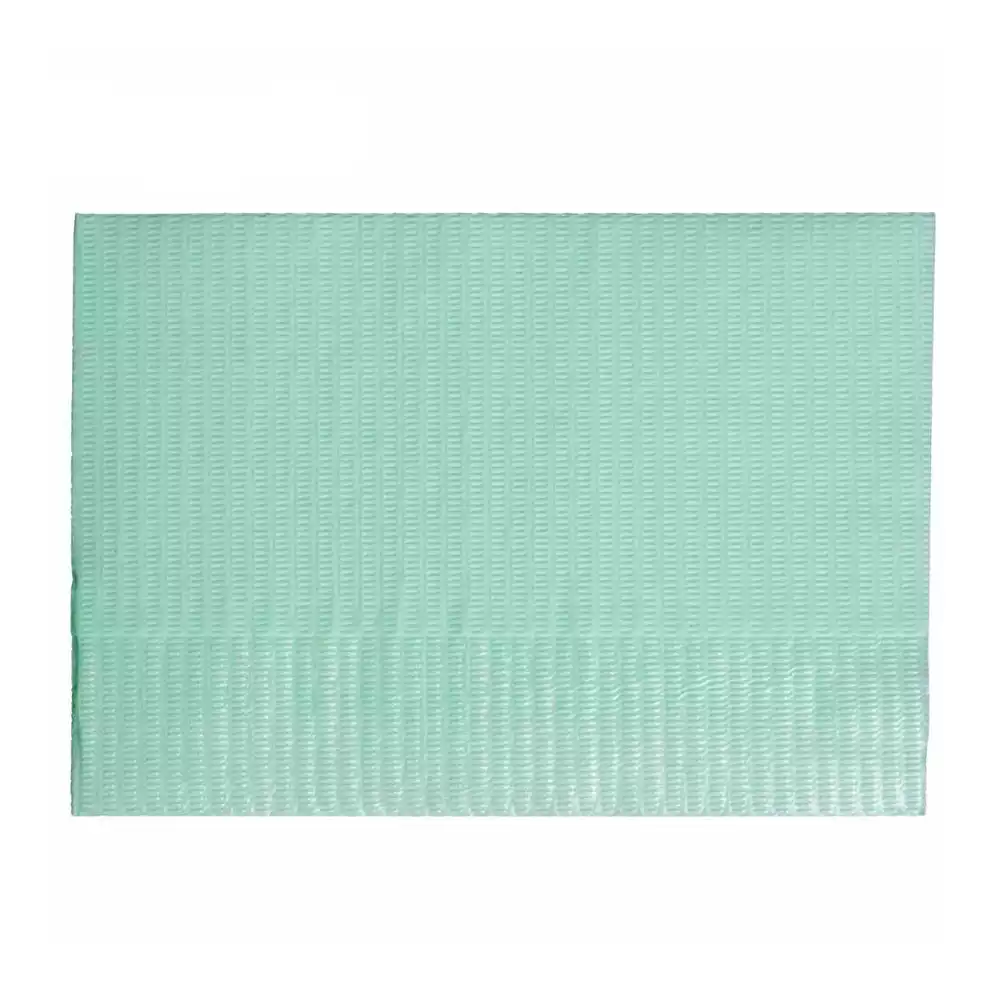 Салфетка-нагрудник «КРИСТИДЕНТ» Премиум, размер 35*45см, 3-х слойные, 2 сл.бумага+полиэтилен, нестерильная, цвет салатовый