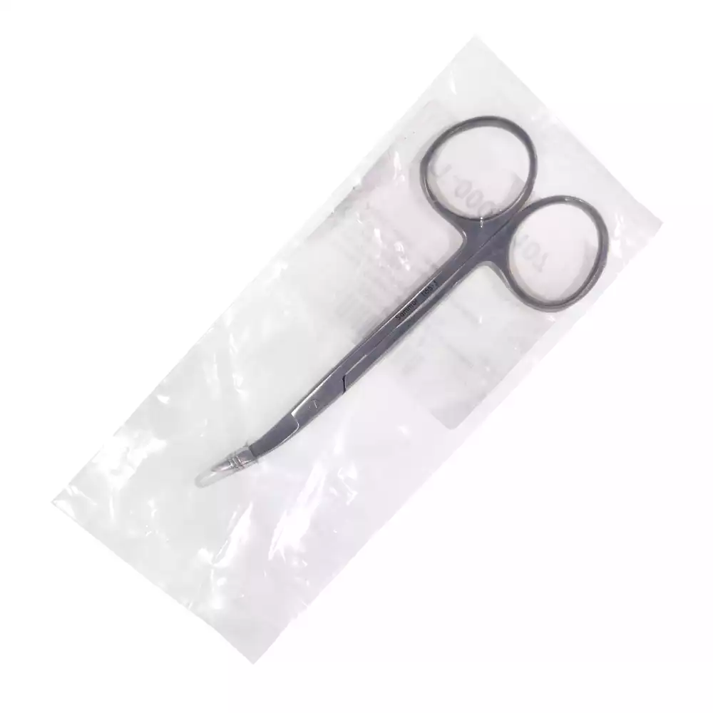 Ножницы П-1155-3, остроконечные, изогнутые по ребру, для рассекания тканей и сосудов, длина 115мм