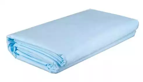 Простыня 80*200см, материал СМС 20г/м2,  нестерильная, голубая, индивидуальное сложение
