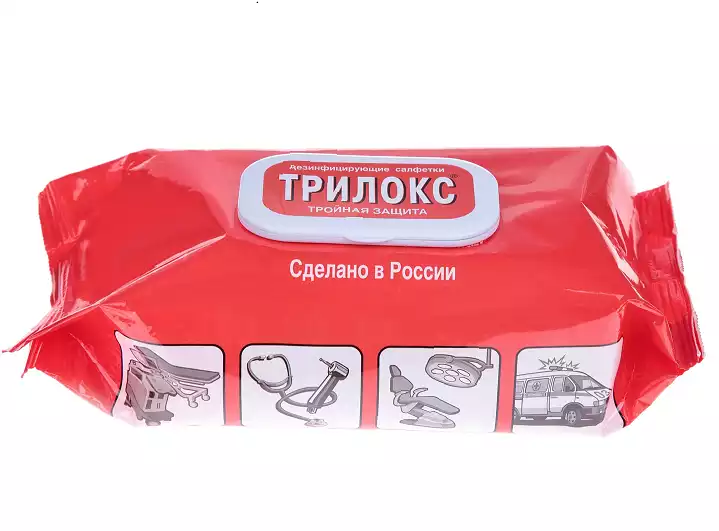 Трилокс салфетки №120, дезинфицирующие, мягкая упаковка