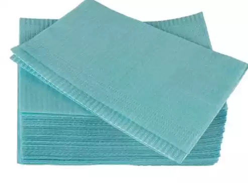 Салфетка-нагрудник  2-х слойная (голубая), р-р 33х45см., 500 шт/упак